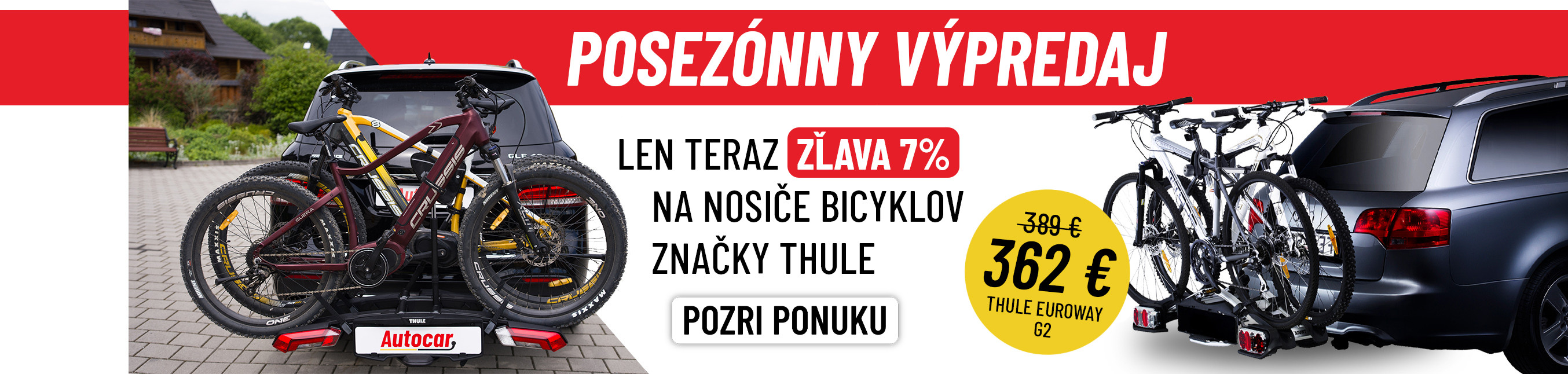 výpredaj nosičov na bicykel